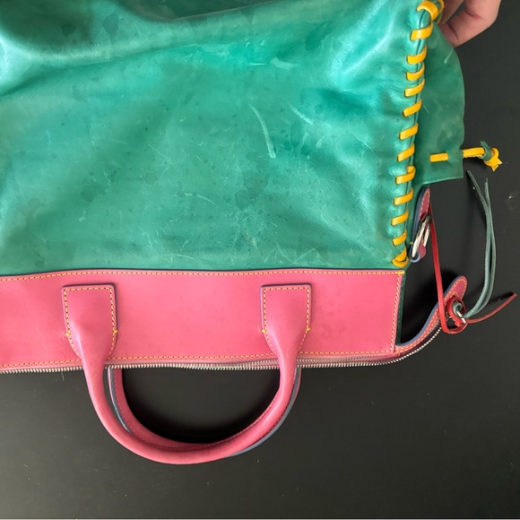 Dooney & Bourke Green and Pink Shoulder Bags - Picture 4 of 10